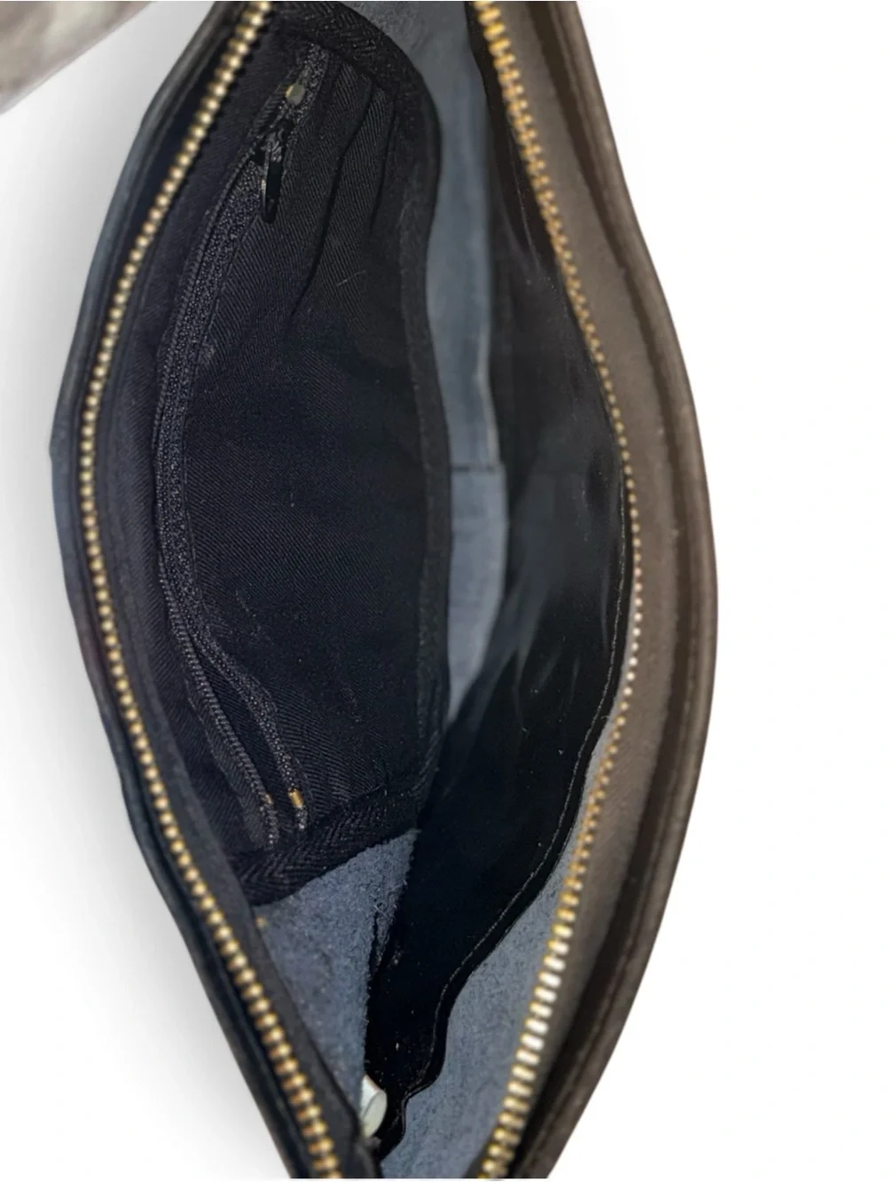 Vintage Genuine Leather Black Clutch Wristlet VKK Made in Hong Kong